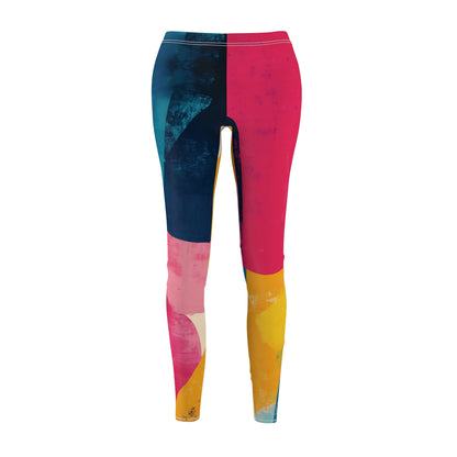 Abstract Pastel Patterns | Women's Cut & Sew Casual Leggings (AOP)