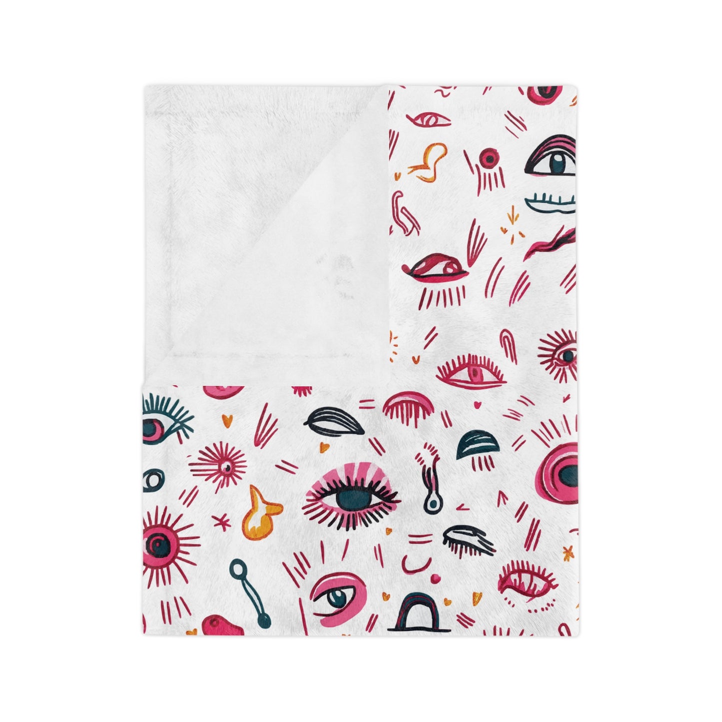 Abstract Eyes | Velveteen Microfiber Blanket