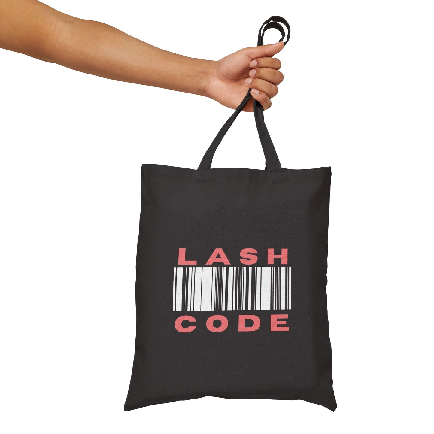 Cotton Canvas Tote Bag| Lash Extensions Nutrition Facts | Lash Barcode | 2 Sided Print | Lash Tote