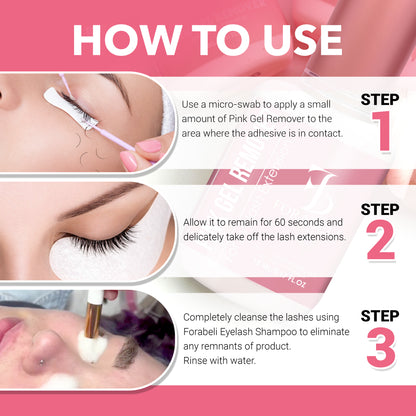 Pink Gel Eyelash Glue Remover