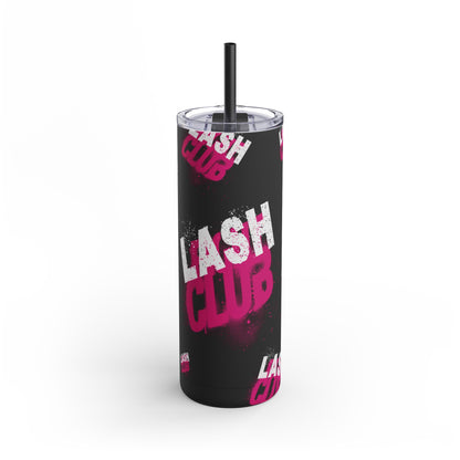 Lash Code | What happens in the salon stays in the salon | Tumbler with Straw | Stainless Steel Tumbler | Skinny Tumbler hot & cold drinks | Tumbler with all around print | Skinny Matte Tumbler, 20oz