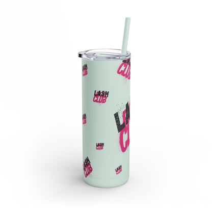 Lash Code | What happens in the salon stays in the salon | Tumbler with Straw | Stainless Steel Tumbler | Skinny Tumbler hot & cold drinks | Tumbler with all around print | Skinny Matte Tumbler, 20oz