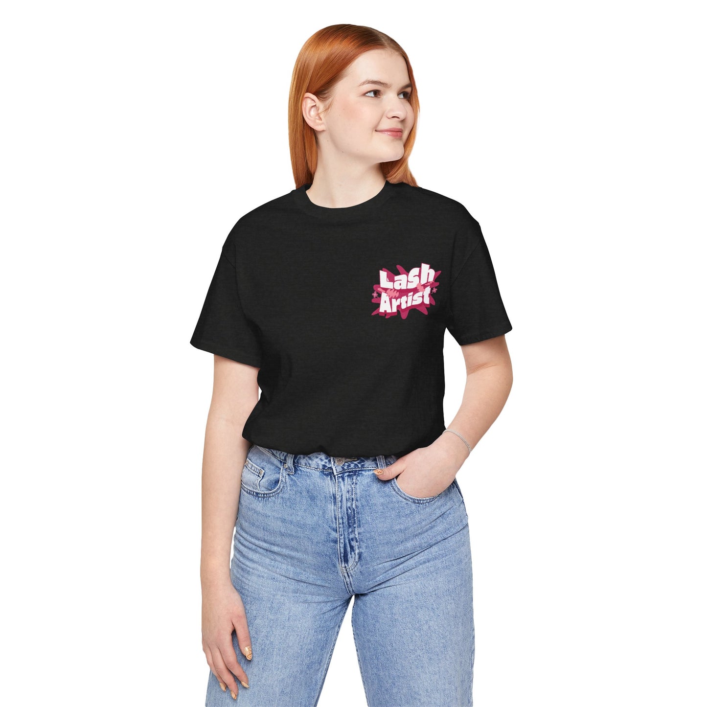 Lash Artist Pink Text | Unisex Jersey Short Sleeve Tee