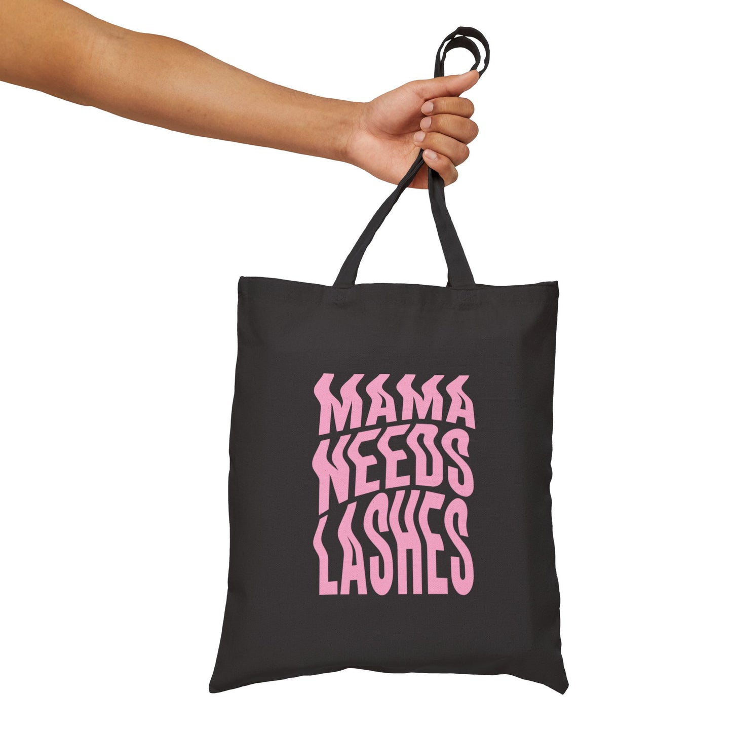 Cotton Canvas Tote Bag | Mama needs lashes | sac fourre-tout | Lash Extensions | Lashes | Reusasble Bag | Black Tote Bag | White Tote Bag