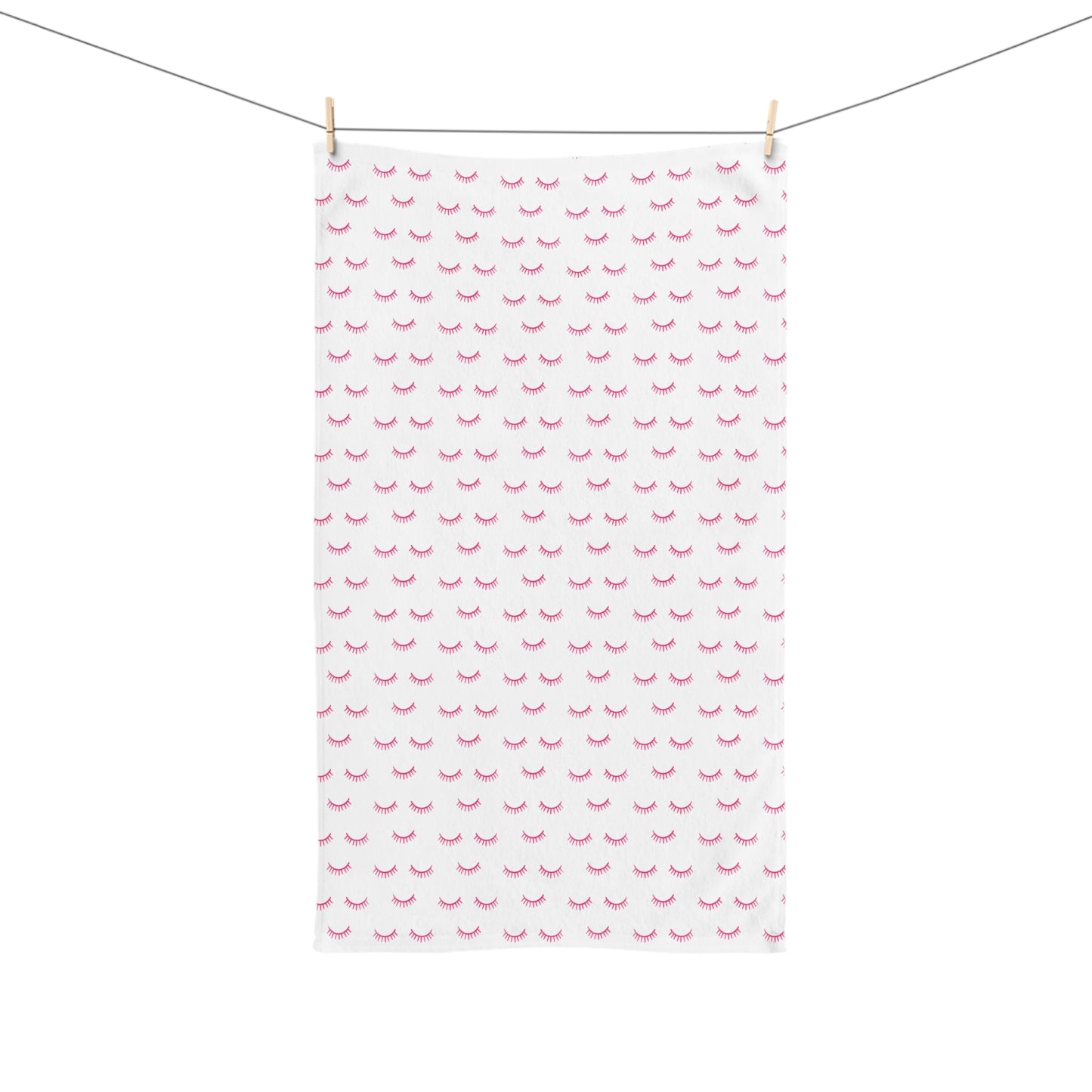 Pink Eyelash Patterns | Hand Towel