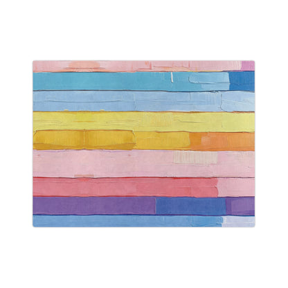 Pastel paint stripes vertical | Velveteen Microfiber Blanket