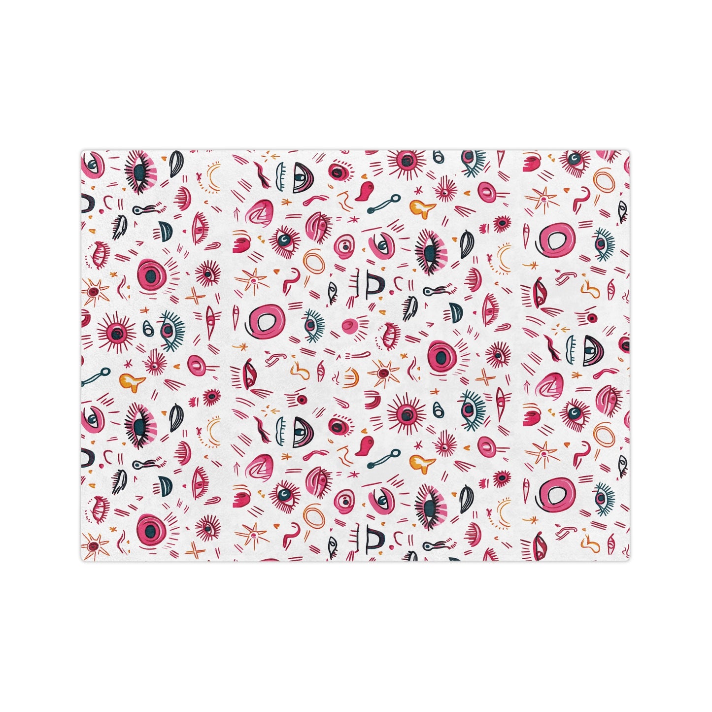 Abstract Eyes | Velveteen Microfiber Blanket