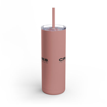 Crack is bad for you, get lashes instead | What happens in the salon stays in the salon | Tumbler with Straw | Stainless Steel Tumbler | Skinny Tumbler hot & cold drinks | Tumbler with all around print | Skinny Matte Tumbler, 20oz