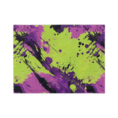 Purple and Lime | Velveteen Microfiber Blanket