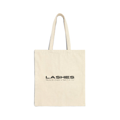 Cotton Canvas Tote Bag | Lashes, Because Crack is Bad For You | 2 Sided Print