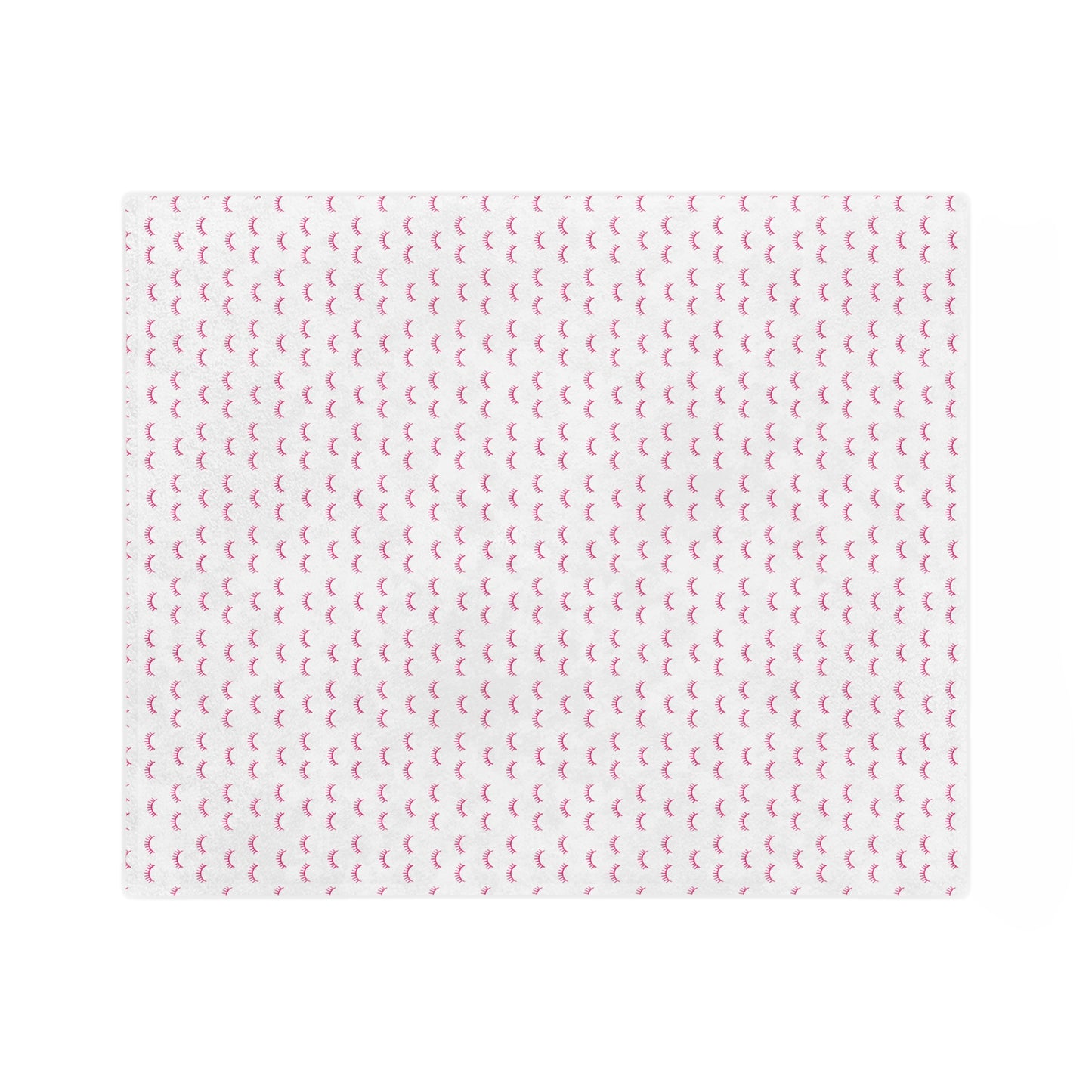 Pink Eyelash Patterns | Velveteen Microfiber Blanket