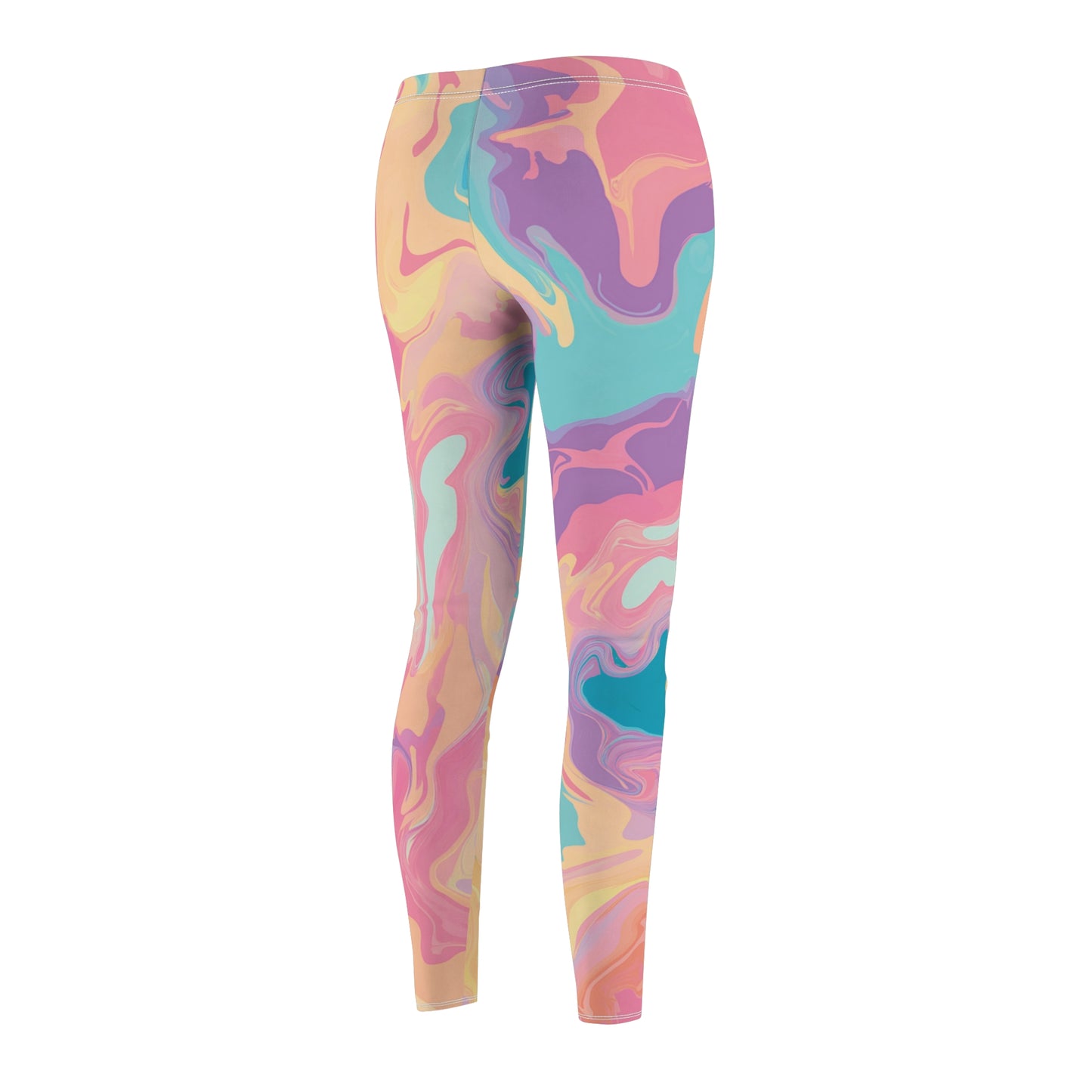 Abstract Pastel Patterns | Women's Cut & Sew Casual Leggings (AOP)