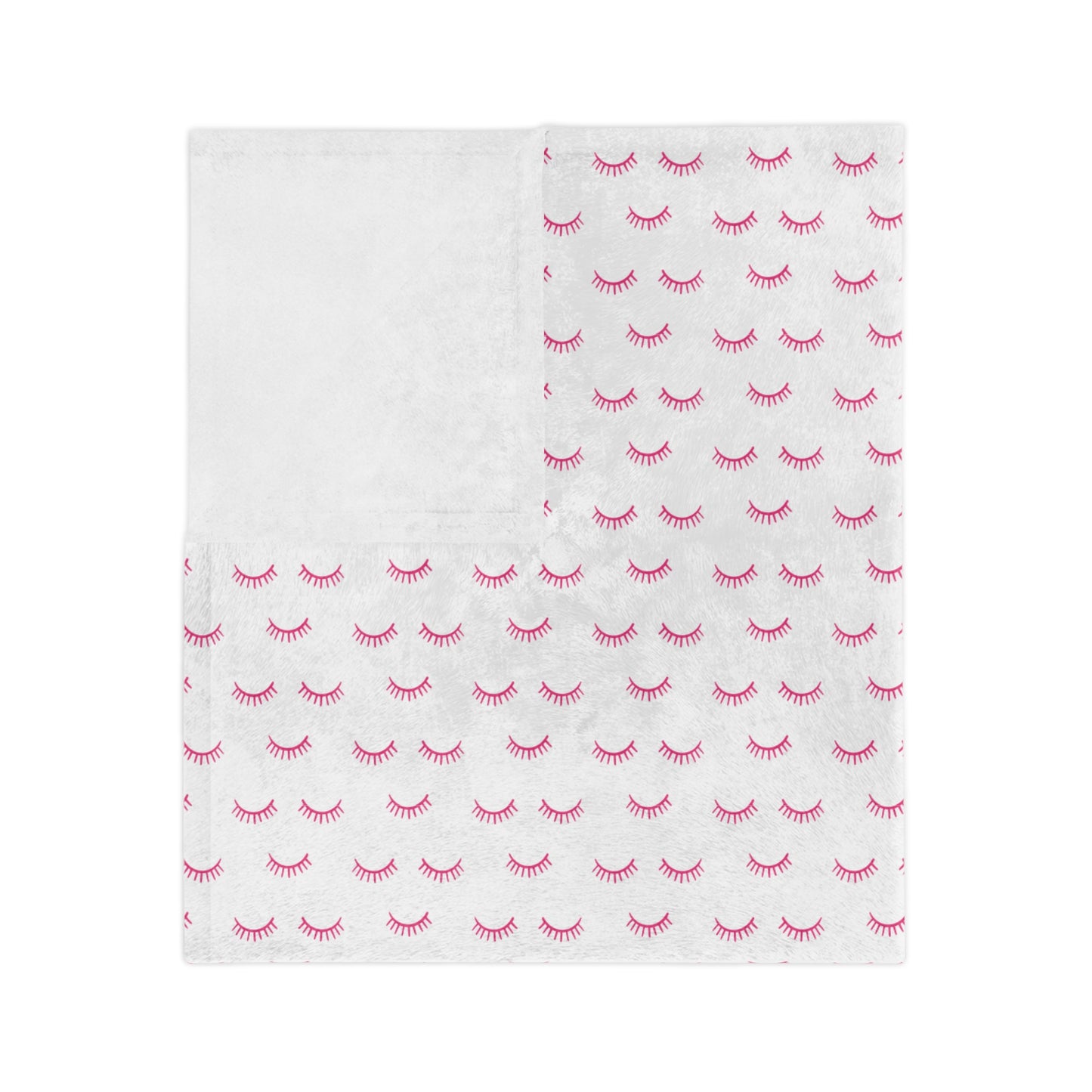 Pink Eyelash Patterns | Velveteen Microfiber Blanket