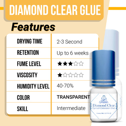 Clear eyelash extension glue for sensitive eyes, Best lash glue adhesive