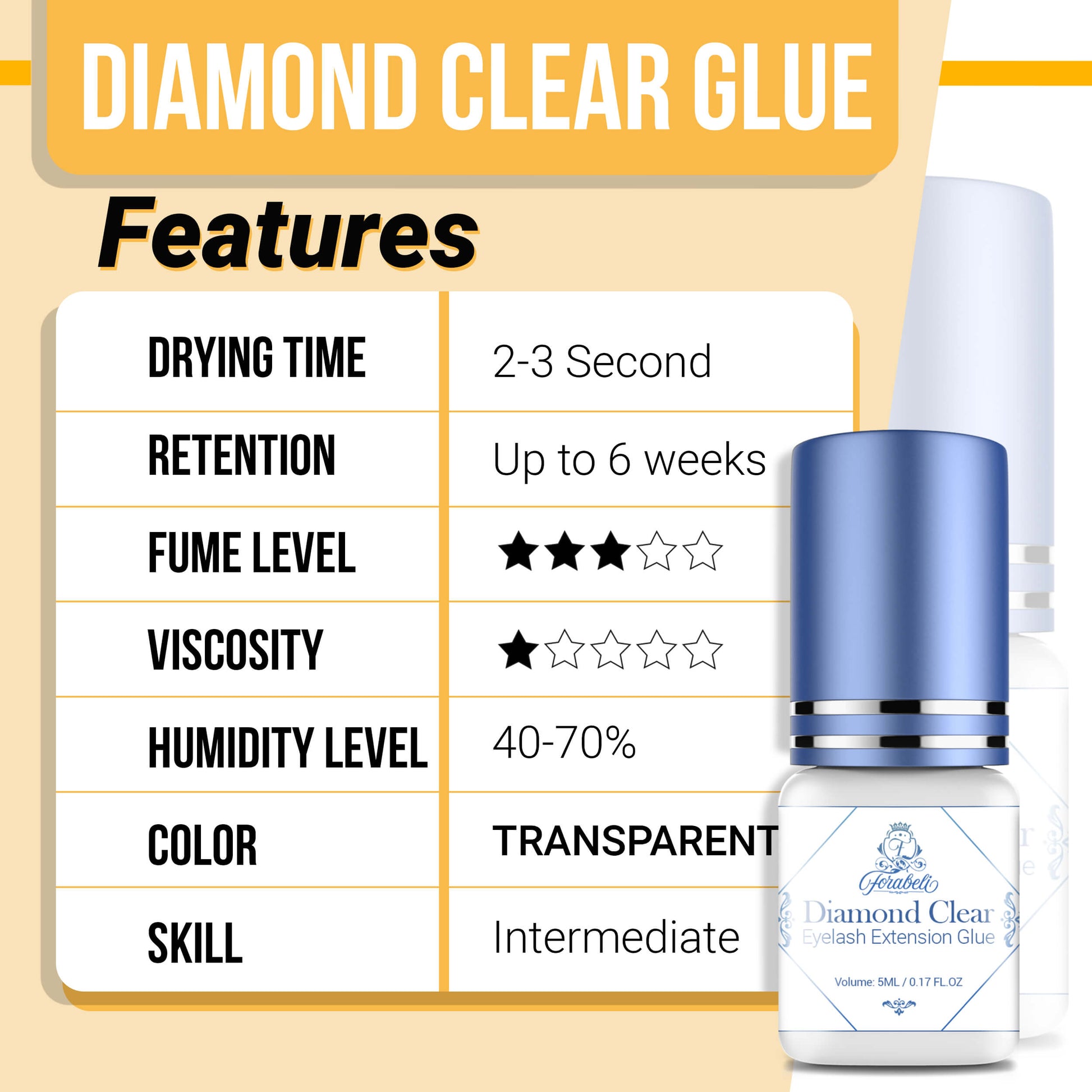 Diamond Clear Eyelash Extension Glue