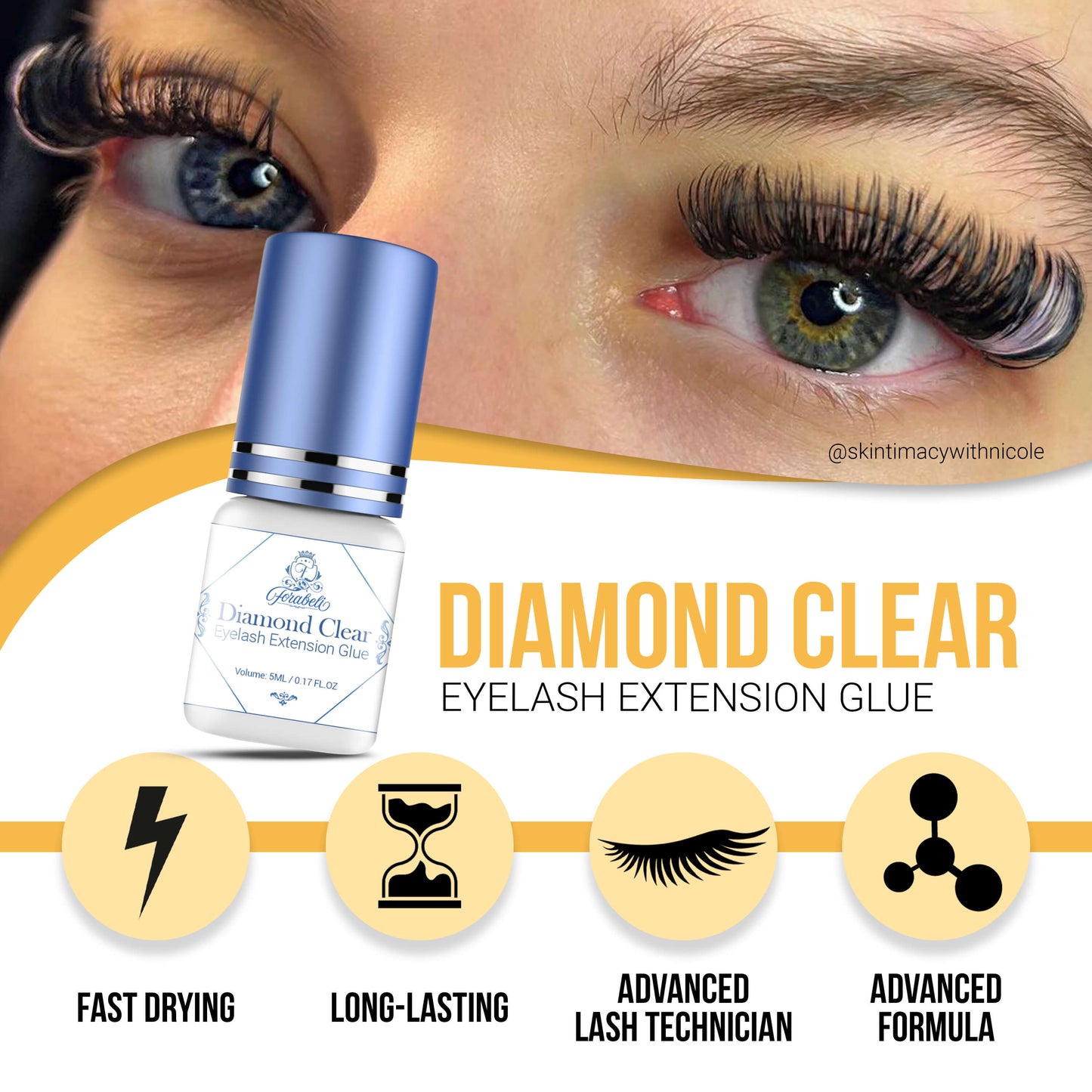 Diamond Clear Eyelash Extension Glue
