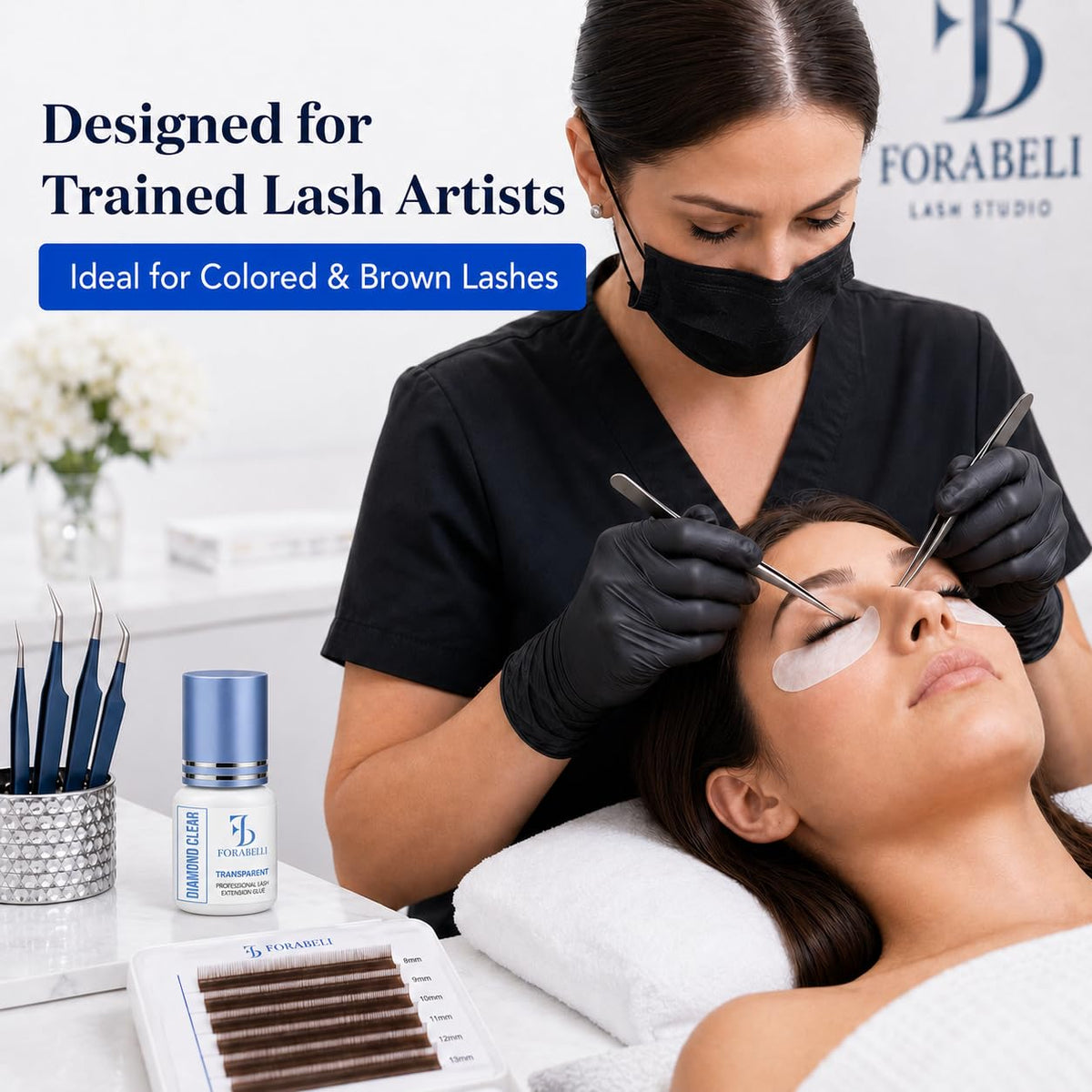 Forabeli Diamond Clear trained lash artist application