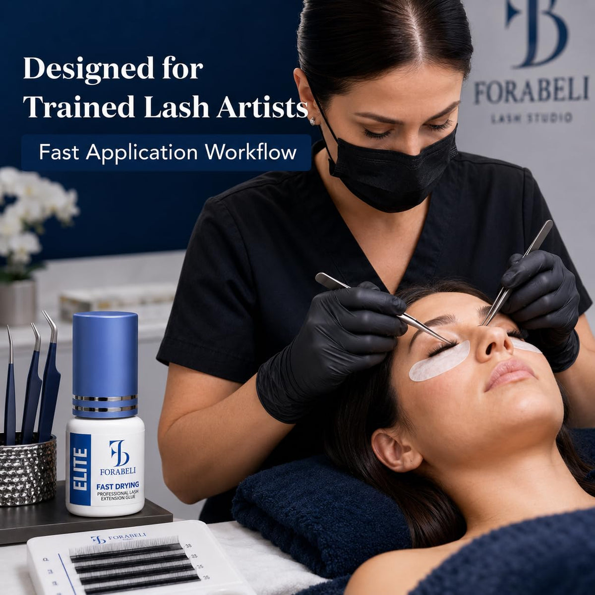 Forabeli Elite trained lash artist application
