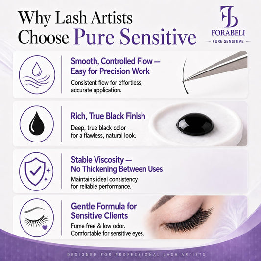 Why lash artists choose Forabeli Pure Sensitive