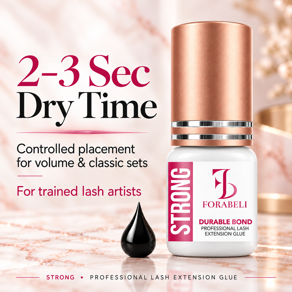 Forabeli Strong drytime with photoreal copper-cap bottle