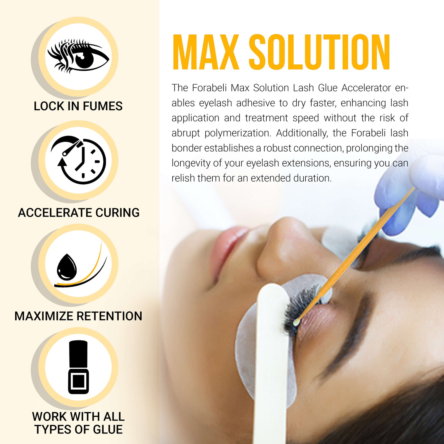 Forabeli Max Solution For Eyelash Extension